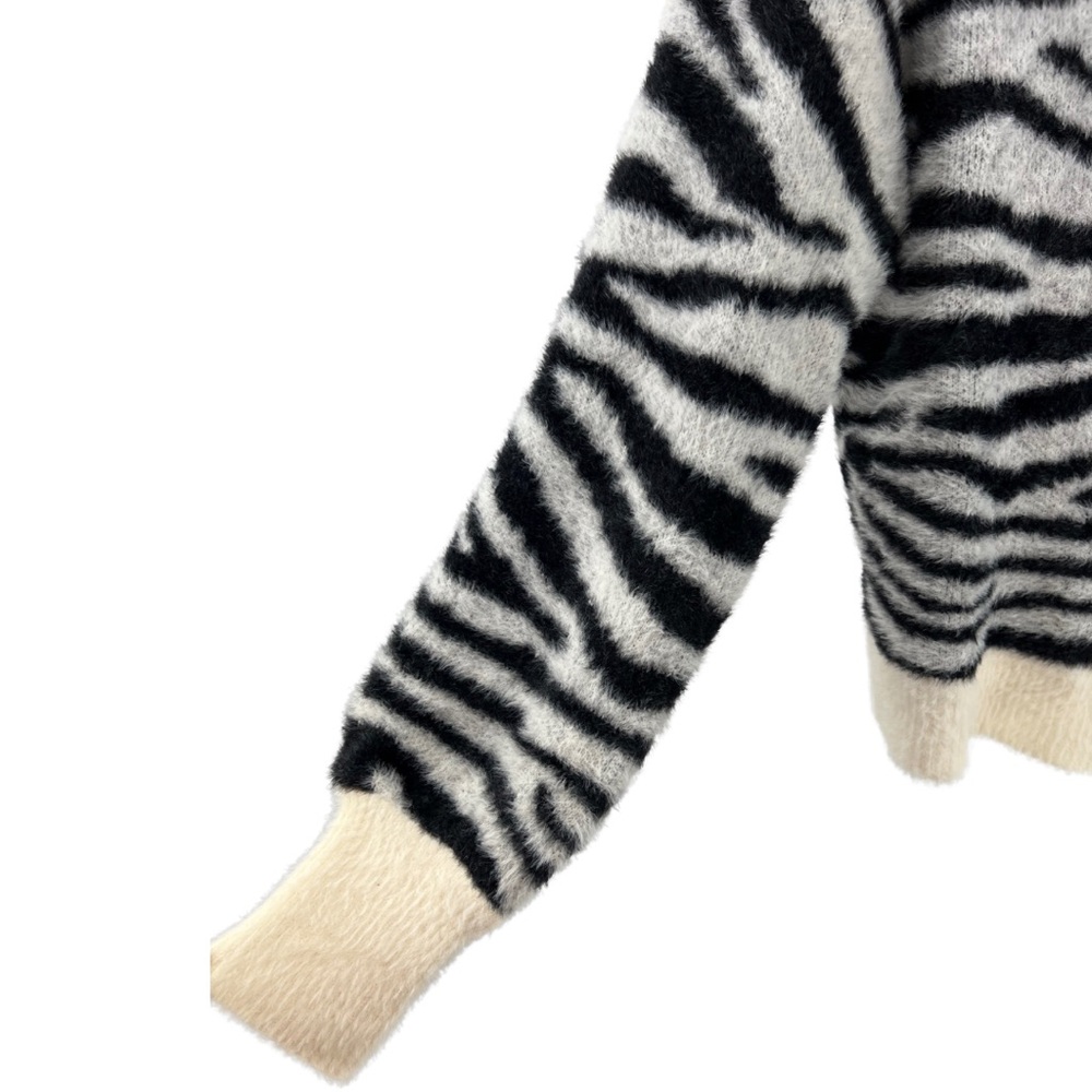 Express Zebra Print S Soft Sweater Fall Winter Ca… - image 2